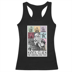 Funny Santa Claus The Christmas Eras Tours Racerback Tank Top TS09 Black Print Your Wear