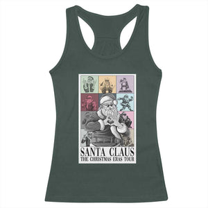Funny Santa Claus The Christmas Eras Tours Racerback Tank Top TS09 Dark Forest Green Print Your Wear