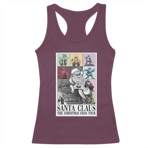 Funny Santa Claus The Christmas Eras Tours Racerback Tank Top TS09 Maroon Print Your Wear