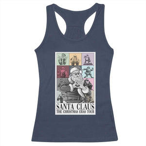 Funny Santa Claus The Christmas Eras Tours Racerback Tank Top TS09 Navy Print Your Wear