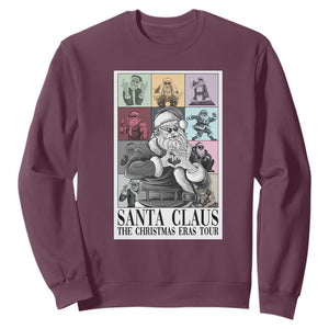 Funny Santa Claus The Christmas Eras Tours Sweatshirt TS09 Maroon Print Your Wear