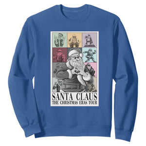 Funny Santa Claus The Christmas Eras Tours Sweatshirt TS09 Royal Blue Print Your Wear