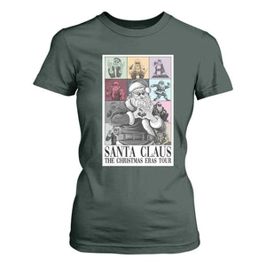 Funny Santa Claus The Christmas Eras Tours T Shirt For Women TS09 Dark Forest Green Print Your Wear