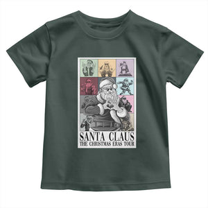 Funny Santa Claus The Christmas Eras Tours Toddler T Shirt TS09 Dark Forest Green Print Your Wear