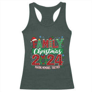 Family Christmas 2024 Racerback Tank Top Making Memories Together TS09 Dark Forest Green Print Your Wear