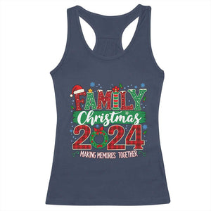 Family Christmas 2024 Racerback Tank Top Making Memories Together TS09 Navy Print Your Wear