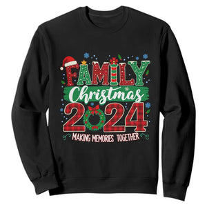 Family Christmas 2024 Sweatshirt Making Memories Together TS09 Black Print Your Wear