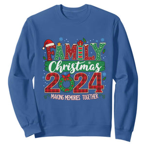 Family Christmas 2024 Sweatshirt Making Memories Together TS09 Royal Blue Print Your Wear