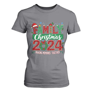 Family Christmas 2024 T Shirt For Women Making Memories Together TS09 Charcoal Print Your Wear