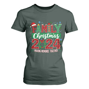 Family Christmas 2024 T Shirt For Women Making Memories Together TS09 Dark Forest Green Print Your Wear
