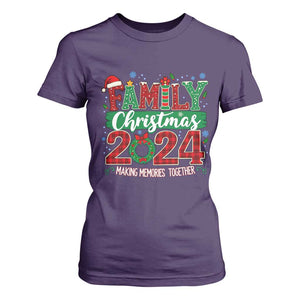 Family Christmas 2024 T Shirt For Women Making Memories Together TS09 Purple Print Your Wear