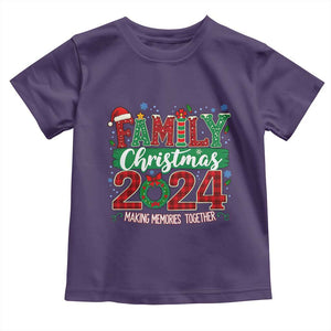 Family Christmas 2024 Toddler T Shirt Making Memories Together TS09 Purple Print Your Wear