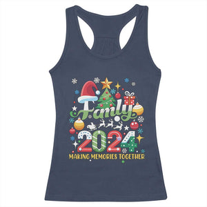 Family Christmas 2024 Making Memories Together Racerback Tank Top TS09 Navy Print Your Wear