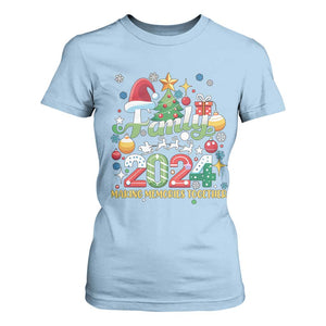 Family Christmas 2024 Making Memories Together T Shirt For Women TS09 Light Blue Print Your Wear