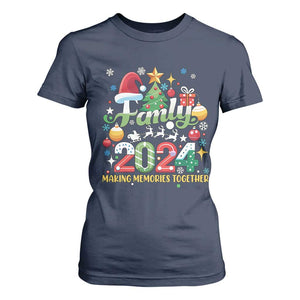 Family Christmas 2024 Making Memories Together T Shirt For Women TS09 Navy Print Your Wear