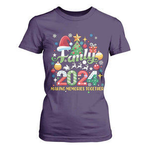 Family Christmas 2024 Making Memories Together T Shirt For Women TS09 Purple Print Your Wear