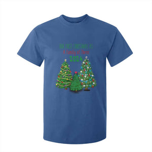 First Christmas As A family Of Three T Shirt For Kid TS09 Royal Blue Print Your Wear