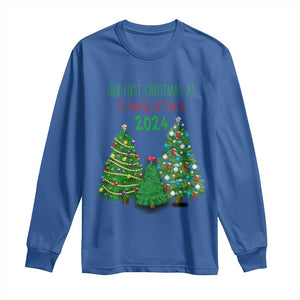 First Christmas As A family Of Three Long Sleeve Shirt TS09 Royal Blue Print Your Wear
