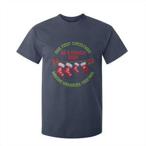 First Christmas As A family T Shirt For Kid Making Memories Together Xmas 2024 TS09 Navy Print Your Wear