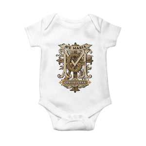 Ave Maria Baby Onesie Gratia Plena Blessed Mother Mary Hail TS09 White Print Your Wear