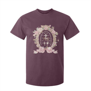 Ave Maria T Shirt For Kid Miraculous Medal Blessed Mother Mary Hail TS09 Maroon Print Your Wear