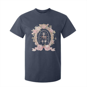Ave Maria T Shirt For Kid Miraculous Medal Blessed Mother Mary Hail TS09 Navy Print Your Wear