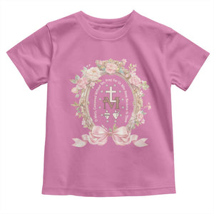 Ave Maria Toddler T Shirt Miraculous Medal Blessed Mother Mary Hail TS09 Azalea Print Your Wear