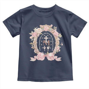 Ave Maria Toddler T Shirt Miraculous Medal Blessed Mother Mary Hail TS09 Navy Print Your Wear