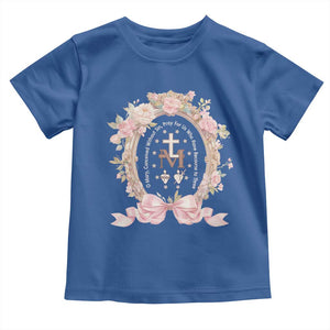 Ave Maria Toddler T Shirt Miraculous Medal Blessed Mother Mary Hail TS09 Royal Blue Print Your Wear