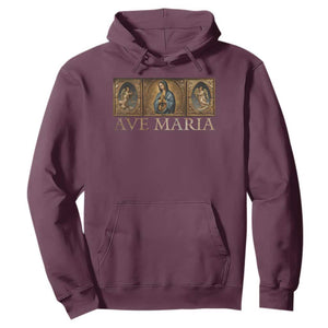 Marian Catholic Ave Maria Hoodie Vintage Aesthetic Blessed Mother Mary Hail TS09 Maroon Print Your Wear