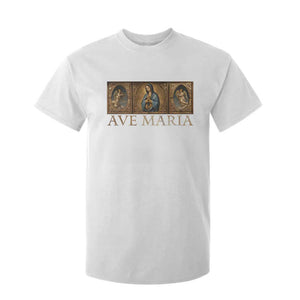 Marian Catholic Ave Maria T Shirt For Kid Vintage Aesthetic Blessed Mother Mary Hail TS09 White Print Your Wear