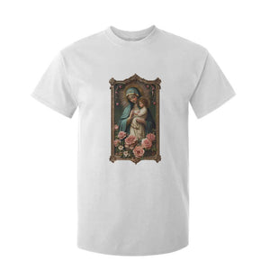 Marian Catholic Ave Maria T Shirt For Kid Blessed Mother Mary Hail Vintage Aesthetic TS09 White Print Your Wear