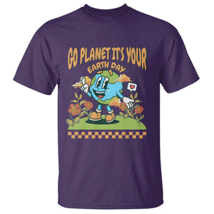 Funny Go Planet It's Your Earth Day Birthday T Shirt TS09 Purple Printyourwear