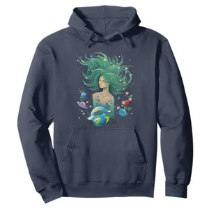 Earth Day Hoodie Mother Earth Gaia Goddess Of Nature Planet TS09 Navy Printyourwear