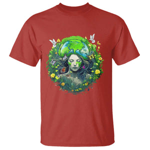 Earth Day T Shirt Mother Earth Gaia Goddess Of Nature TS09 Red Printyourwear
