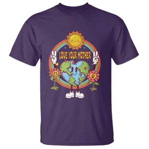 Earth Day T Shirt Love Your Mother Earth Retro TS09 Purple Printyourwear