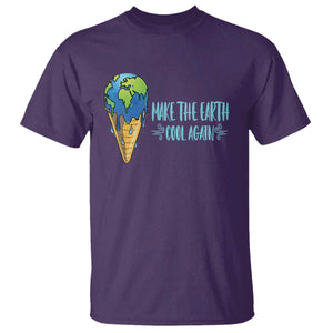 Earth Day T Shirt Make The Earth Cool Again Funny Melting Ice Cream TS09 Purple Printyourwear