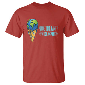 Earth Day T Shirt Make The Earth Cool Again Funny Melting Ice Cream TS09 Red Printyourwear