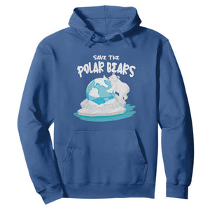 Earth Day Hoodie Save The Polar Bears Climate Awareness TS09 Royal Blue Printyourwear