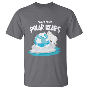 Earth Day T Shirt Save The Polar Bears Climate Awareness TS09 Charcoal Printyourwear