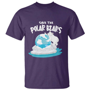 Earth Day T Shirt Save The Polar Bears Climate Awareness TS09 Purple Printyourwear