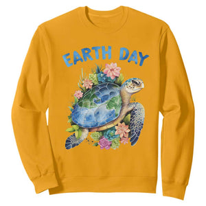 Earth Day Sweatshirt Sea Turtle Save Our Ocean TS09 Gold Printyourwear