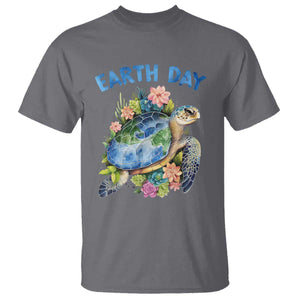 Earth Day T Shirt Sea Turtle Save Our Ocean TS09 Charcoal Printyourwear