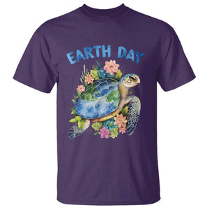 Earth Day T Shirt Sea Turtle Save Our Ocean TS09 Purple Printyourwear