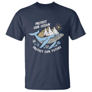 Earth Day T Shirt Save Our Oceans Save Our Future Whale TS09 Navy Printyourwear