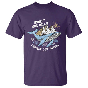 Earth Day T Shirt Save Our Oceans Save Our Future Whale TS09 Purple Printyourwear