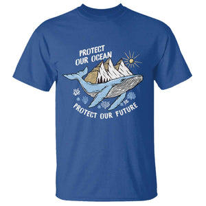 Earth Day T Shirt Save Our Oceans Save Our Future Whale TS09 Royal Blue Printyourwear