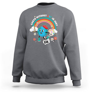Funny Art Teacher Sweatshirt Earth Without Art Is Just Eh Painting Artist Wordplay Pun TS09 Charcoal Printyourwear