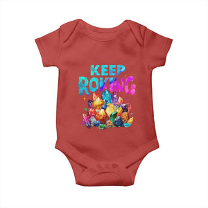 Rock Collector Baby Onesie Keep Rocking Geologist TS09 Red Print Your Wear