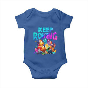 Rock Collector Baby Onesie Keep Rocking Geologist TS09 Royal Blue Print Your Wear
